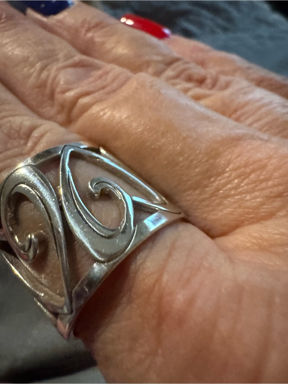 Brighton Silver Openwork Swirl Ring